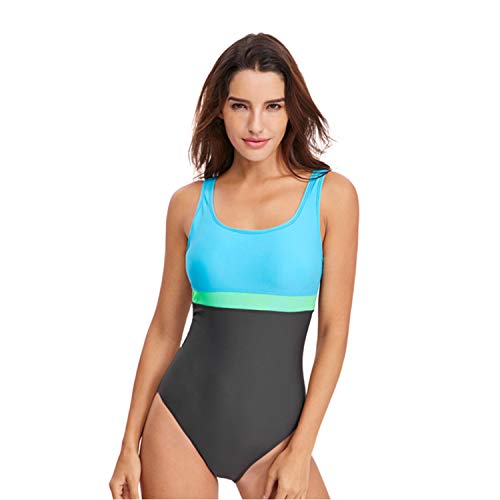 IBLUELOVER Badeanzug Damen Bademode Einteiliger Badeanzug Bauchweg Schwimmanzug Sportlicher Push up Swimsuit Frauen Strandmode Slim Bikini von IBLUELOVER