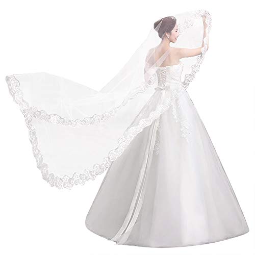 IBLUELOVER Brautschleier 5M Lange Hochzeit Schleier Weicher Tüll Brautkleidzubehör Handgefertigte Blumen Spitze Elegant Brautschleier Festlicher Schleier Damen Schleier Weiß Hochzeitszubehör IBLUELOVER Brautschleier 5M Lange Hochzeit Schleier Weicher Tüll Brautkleidzubehör Handgefertigte Blumen Spitze Elegant Brautschleier Festlicher Schleier Damen Schleier Weiß Hochzeitszubehör von IBLUELOVER
