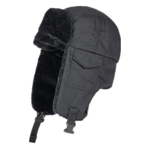 IBLUELOVER Fliegermütze Herren Damen Trappermütze Ohrenklappe Pilotenmütze Warm Wintermütze Winddicht Russische Mütze Outdoor Schneeschutz Skimütze Kunstfellmütze für Radfahren Wandern Laufen von IBLUELOVER