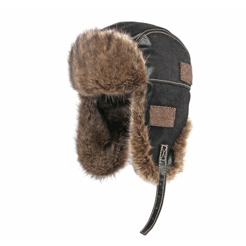 IBLUELOVER Fliegermütze Herren Damen Trappermütze Winter Russische Hut Warm Bombermütze Winddicht Pilotenmütze Wintermütze Ohrenklappen Schneedicht Fellmütze Outdoor Jagdmütze für Skifahren Radfahren von IBLUELOVER