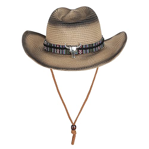 Panama Hut Herren Damen Strohhut Anti-UV Sonnenhut Roll Up Sommerhut Strand Kinder Fedora Hut Breiter Krempe Jazz Hut Atmungsaktiv Outdoor Cowboy Hut Vintage Havanna Hut Für Reisen Urlaub von IBLUELOVER