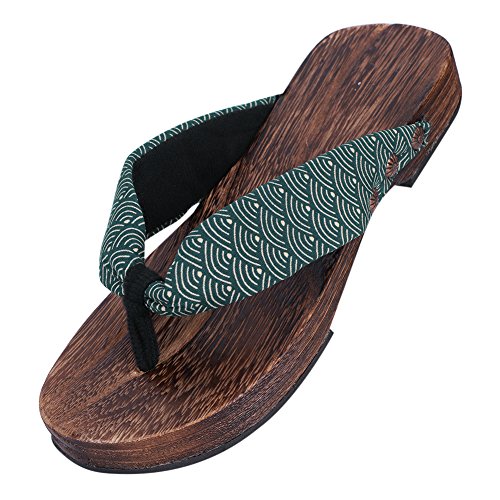 IBLUELOVER Zehensandalen Holz Sandalen Herren Damen Verstopfen Hölzern Hausschuhe Outdoor Plattform Schuhe Japanische Holzschuhe Pantoletten Flip Flops Pantoffeln Strandschuhe Badeschuhe Surfschuhe von IBLUELOVER