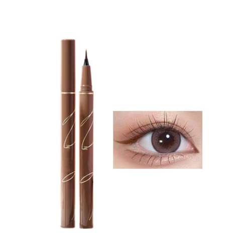 Flüssiger Eyeliner Langanhaltend Pigmentiert Wasserfester, Wischfester Liquid Liner für Augen,Gesicht und Körper (braun) von ICATUENY