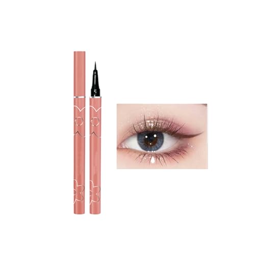 Liquid Eyeliner,Wisch,Wasserfest,Langanhaltender,flüssiger Eyeliner mit Präzisions-Faserspitze Makeup Eye Liner für perfektes Auftragen (Braun) von ICATUENY