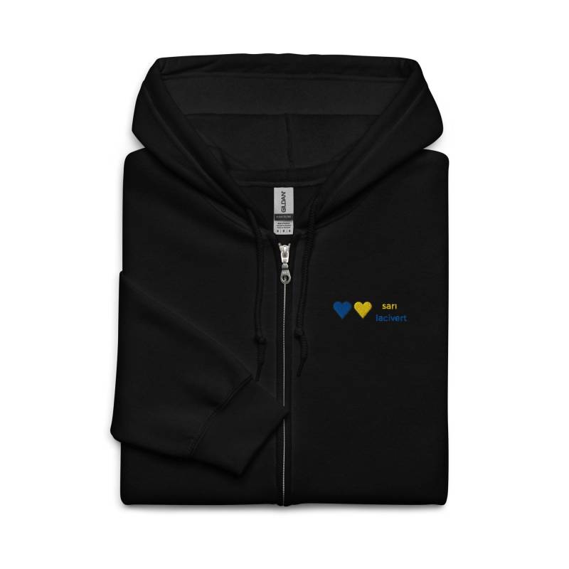 Yellow Navy Hoodie Strick Design - Istanbul Colors Football Fan Turkish Gift Unisex Heavy-Blend Zip von ICCDesignsCo