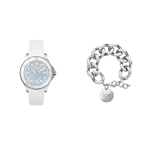 ICE - Jewellery - Chain bracelet - Silver + ICE steel - Lo white blue - Small - 3H von ICE-WATCH