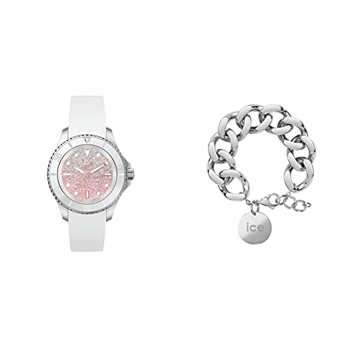 ICE - Jewellery - Chain bracelet - Silver + ICE steel - Lo white pink - Small - 3H von ICE-WATCH