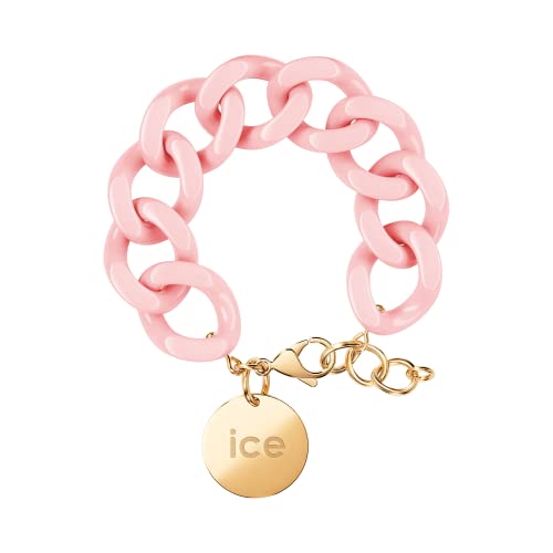 ICE - Jewellery - Chain bracelet - Pink lady -Kettenarmband mit rosafarbenen XL-Maschen für Frauen, geschlossen mit einer goldenen Medaille (020358) von ICE-WATCH