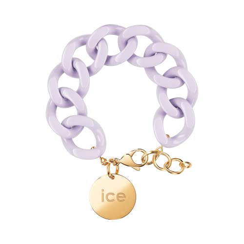 ICE - Jewellery - Chain bracelet - Lavender - Kettenarmband mit lilafarbenen XL-Maschen für Frauen, geschlossen mit einer goldenen Medaille (020351) von ICE-WATCH