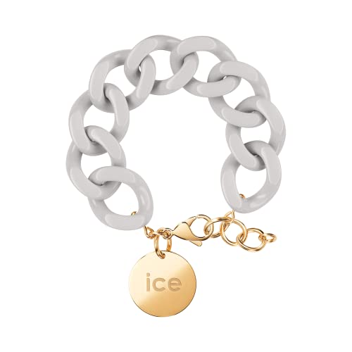 ICE - Jewellery - Chain bracelet - Wind - Kettenarmband mit graufarbenen XL-Maschen für Frauen, geschlossen mit einer goldenen Medaille (020352) von ICE-WATCH