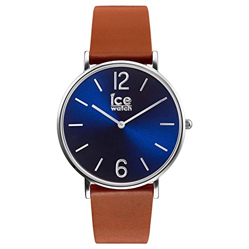 ICE-WATCH - CITY tanner Caramel Blue - Braune Herren/Unisexuhr mit Lederarmband - 001508 (Small) von ICE-WATCH