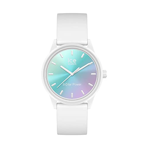 Ice-Watch - ICE solar power Lilac turquoise sunset - Weiße Damenuhr mit Silikonarmband - 020649 (Small) von ICE-WATCH