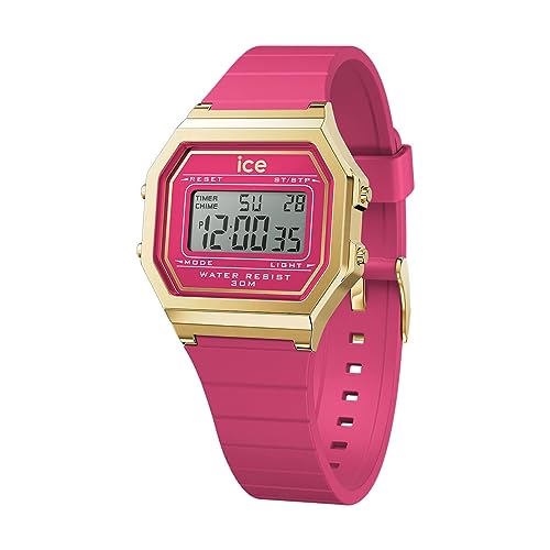 Ice-Watch - ICE digit retro Raspberry sorbet - Rote Damenuhr mit Plastikarmband - 022050 (Small) von ICE-WATCH