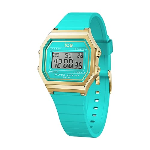 Ice-Watch - ICE digit retro Blue curacao - Blaue Damenuhr mit Plastikarmband - 022055 (Small) von ICE-WATCH