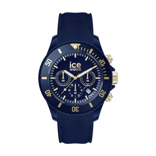 Ice-Watch - ICE chrono Dark blue gold - Blaue Herrenuhr mit Plastikarmband - 021601 (Medium) von ICE-WATCH