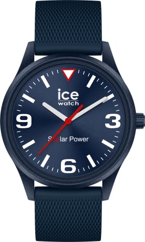 Ice-Watch - ICE solar power Casual blue red - Blaue Herrenuhr mit Silikonarmband - 020605 (Medium) von ICE-WATCH