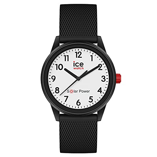 ICE-WATCH - ICE Solar Power Schwarz Mesh - Schwarze Damenuhr mit Silikonarmband - 018478 (Small) von ICE-WATCH