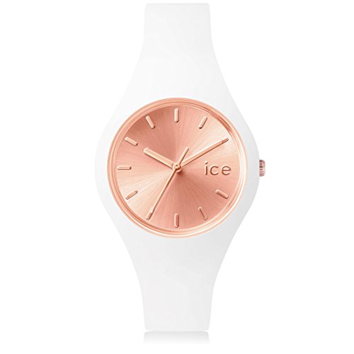 ICE-WATCH - ICE chic White Rose-Gold - Weiße Damenuhr mit Silikonarmband - 001397 (Medium) von ICE-WATCH