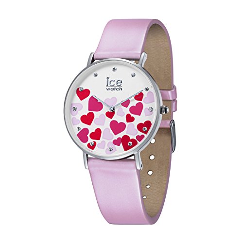 ICE-WATCH - ICE love 2017 City Pastel pink - Rosa Damenuhr mit Lederarmband - 013373 (Small) von ICE-WATCH