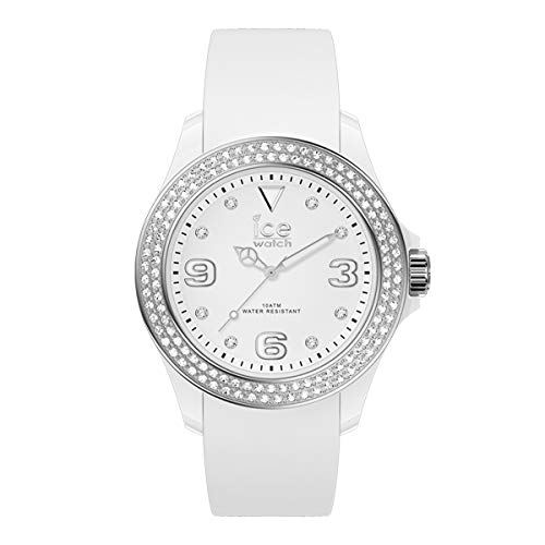 ICE-WATCH - ICE star White silver - Weiße Damenuhr mit Silikonarmband - 017230 (Small) von ICE-WATCH