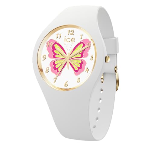 Ice-Watch - ICE fantasia Butterfly lily - Weiße Mädchenuhr mit Plastikarmband - 021951 (Extra small) von ICE-WATCH