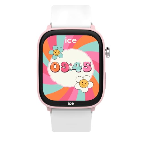 Ice-Watch - ICE smart junior 3.0 Find My Pink White - Rosa geolokalisierbare verbundene Uhr für Mädchen mit Silikonarmband - 024549 (1.75 Zoll) von ICE-WATCH