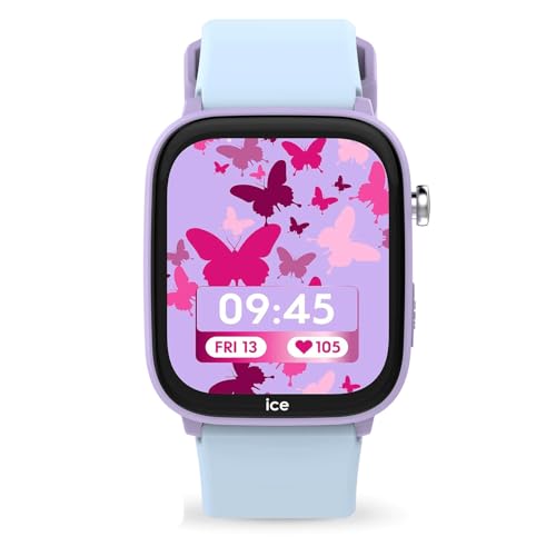 Ice-Watch - ICE smart junior 3.0 Find My Purple Soft blue - Lila geolokalisierbare verbundene Uhr für Mädchen mit Silikonarmband - 024550 (1.75 Zoll) von ICE-WATCH