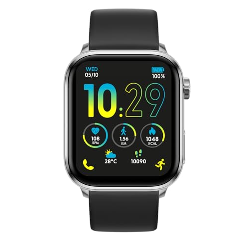 Ice-Watch - ICE smart 3.0 Silver Black 1.78 AMOLED GPS - Rechteckige, silberne, gemischte Connected Watch mit Silikonarmband - 024301 (1.78 Zoll) von ICE-WATCH