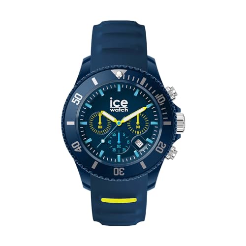 Ice-Watch - ICE chrono Blue lime - Blaue Herren/Unisexuhr mit Plastikarmband - 021426 (Medium) von ICE-WATCH