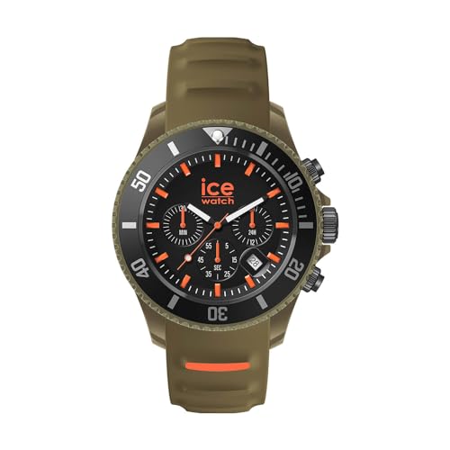 Ice-Watch - ICE chrono Khaki orange - Grüne Herren/Unisexuhr mit Plastikarmband - 021427 (Medium) von ICE-WATCH