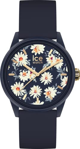 Ice-Watch - ICE solar power Twilight daisy - Blaue Damenuhr mit Silikonarmband - 020599 (Small) von ICE-WATCH