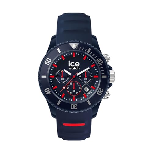 Ice-Watch - ICE chrono Dark blue Red - Blaue Herren/Unisexuhr mit Plastikarmband - 021425 (Medium) von ICE-WATCH