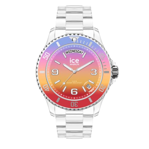 Ice-Watch - ICE clear sunset Energy - Mehrfarbige Damenuhr mit Plastikarmband - 021436 (Medium) von ICE-WATCH