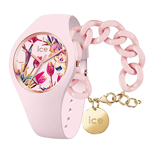 Ice Flower - Lady pink - Small - 3H + Jewellery - Chain Bracelet - Pink Lady von ICE-WATCH
