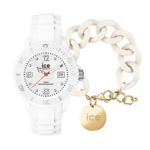 Ice Forever - White - Medium - 3H + Jewellery - Chain Bracelet - Almond Skin von ICE-WATCH