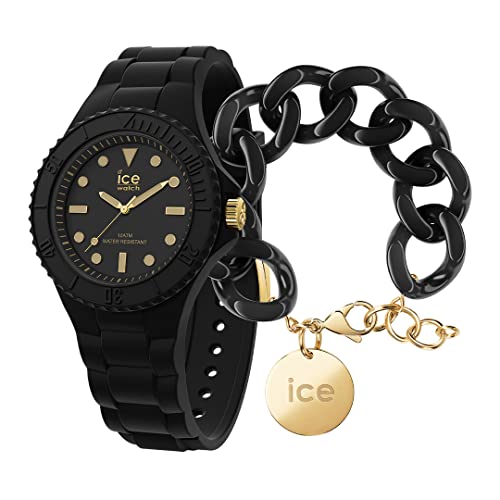 Ice Generation - Black Gold - Small - 3H + Jewellery - Chain Bracelet - Black von ICE-WATCH