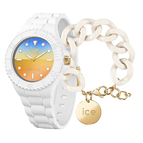 Ice Generation - Sunrise - Medium - SOLAR 3H + Jewellery - Chain Bracelet - Almond Skin von ICE-WATCH