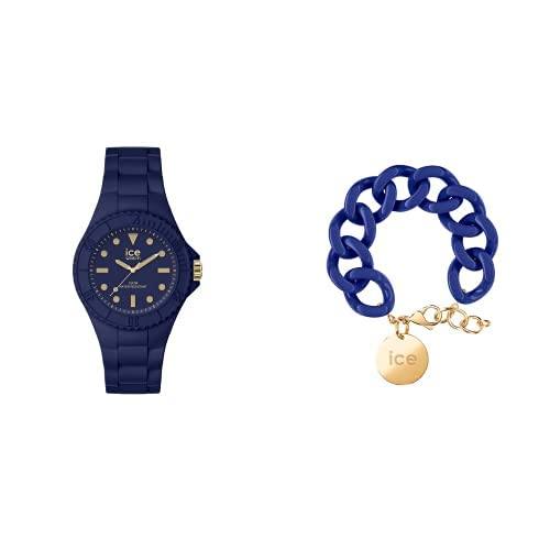 Ice Generation - Twilight - Small - 3H + Jewellery - Chain Bracelet - Lazuli Blue - Gold von ICE-WATCH