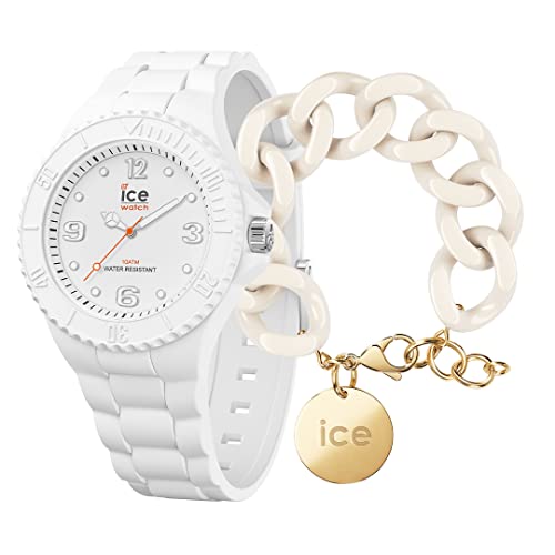 Ice Generation - White Forever - Medium - 3H + Jewellery - Chain Bracelet - Almond Skin von ICE-WATCH