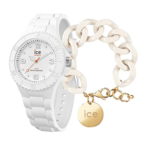 Ice Generation - White Forever - Small - 3H + Jewellery - Chain Bracelet - Almond Skin von ICE-WATCH