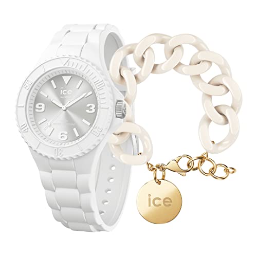 Ice Generation - White - Small - 3H + Jewellery - Chain Bracelet - Almond Skin von ICE-WATCH