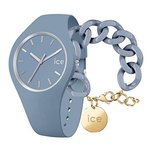 Ice Glam Brushed - Artic Blue - Medium - 3H + Jewellery - Chain Bracelet - Artic Blue von ICE-WATCH