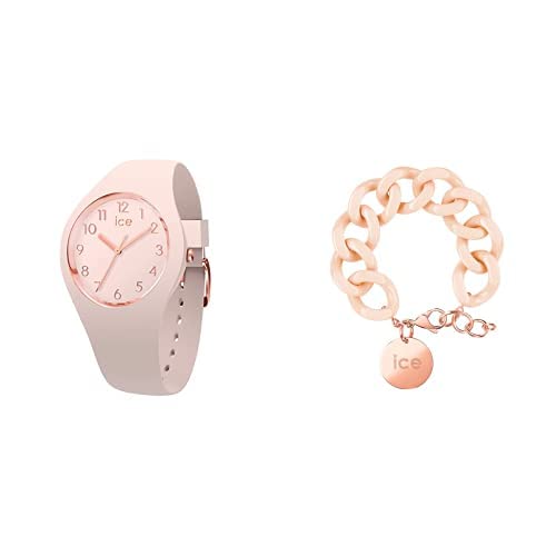 Ice Glam Colour - Nude - Small - 3H + Jewellery - Chain Bracelet - Nude - Rose-Gold von ICE-WATCH