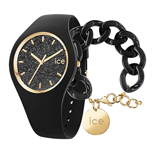 Ice Glitter - Black - Small - 3H + Jewellery - Chain Bracelet - Black von ICE-WATCH