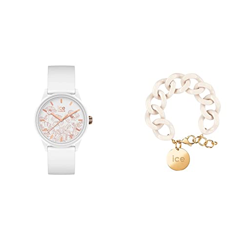 Ice - Jewellery - Chain Bracelet - Almond Skin + Ice solar Power - Spring White - Small - 3H von ICE-WATCH