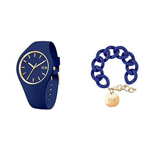 Ice - Jewellery - Chain Bracelet - Lazuli Blue - Gold + Ice Glam Brushed - Lazuli Blue - Medium - 3H von ICE-WATCH