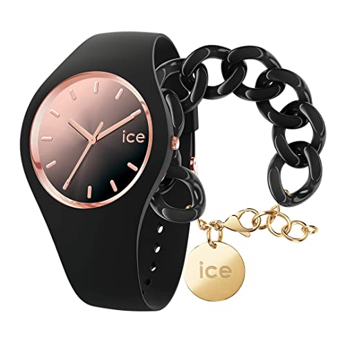 Ice Sunset - Black - Medium (3H) + Jewellery - Chain Bracelet - Black von ICE-WATCH