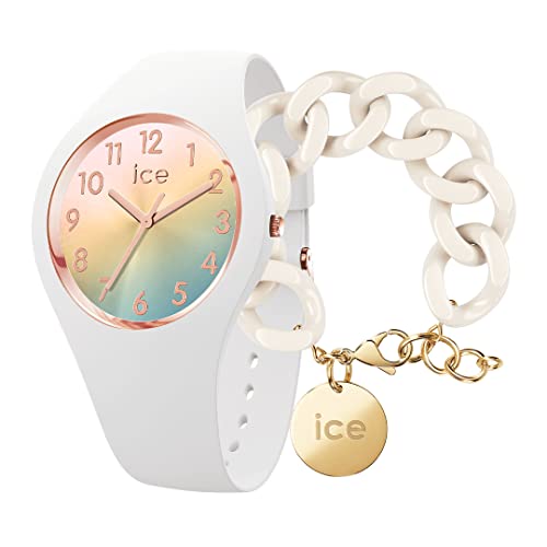 Ice Sunset - Rainbow - Small (3H) + Jewellery - Chain Bracelet - Almond Skin von ICE-WATCH