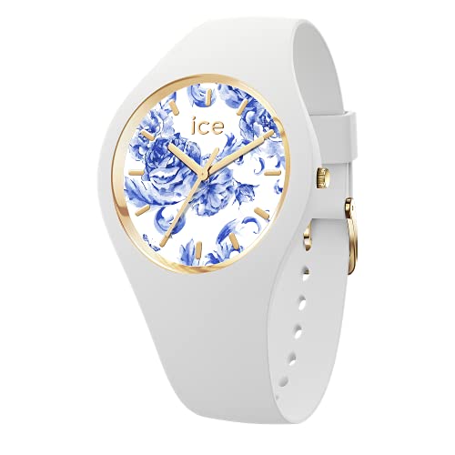 Ice-Watch - ICE blue White porcelain - Weiße Damenuhr mit Silikonarmband - 019227 (Medium) von ICE-WATCH