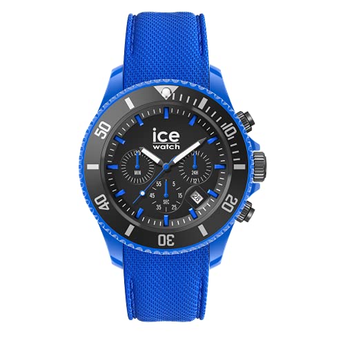 Ice-Watch - ICE chrono Neon blue - Blaue Herrenuhr mit Silikonarmband - Chrono - 019840 (Large) von ICE-WATCH